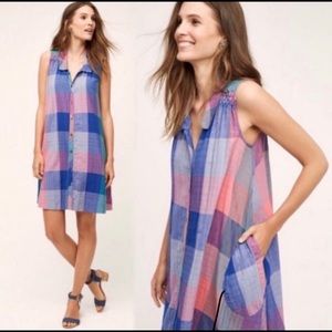 Anthropologie Holding Horses Plaid Dress